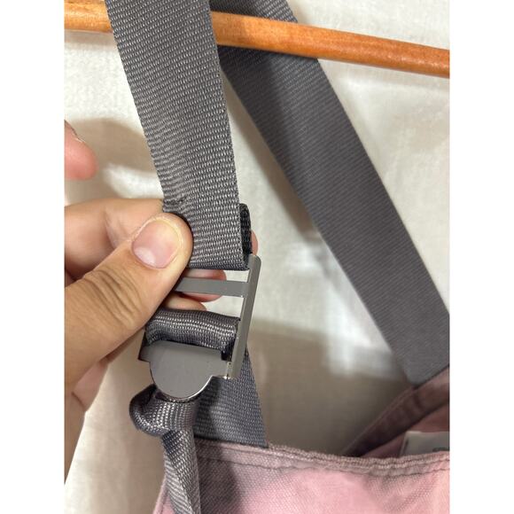 Steady Sellar Overall Dress Pink Gray Tie Dye Knee Length Patch Pocket Indibrand - Picture 6 of 10